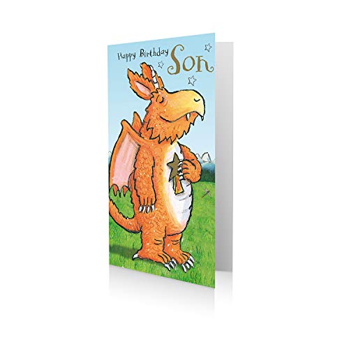 Julia Donaldson Zog the Dragon Son Birthday Card,Multi Colour,ZG005