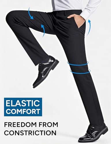 ELPA ELPA Men's Suit with Stretch Fabric 3-Piece Slim Fit Suit with 3 Fit Options (Short/Regular/Tall)4