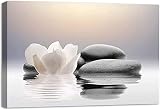 Zen Flowers Stones Natural Spa Poster Canvas Pictures Print Wall Art for Living Room Bedroom Decor (