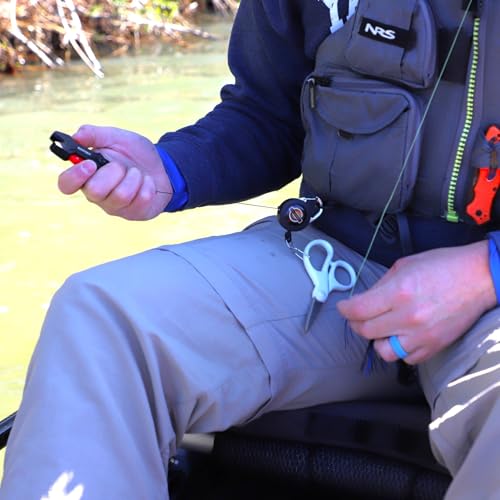 image for YakAttack Dual Fishing Tool Retractor | Twin 18” Nylon Cables | Secu