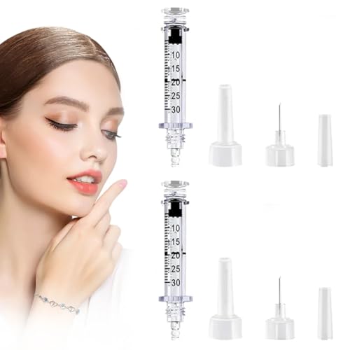 SexxLady 2pcs 0.3ml Ampolla Head+2 unidades de convertidor, Hyaluronic Pen Accesorio Ampolla Head Aguja Head Masaje Atomizador Beauty Machine Pen Herramienta de cuidado de la piel antiarrugas