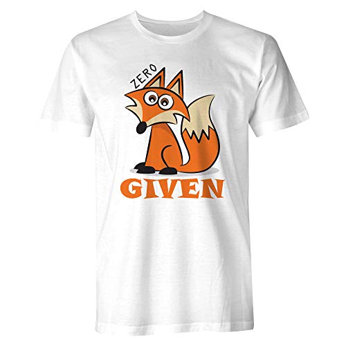 T-shirt Zero Fox Given homme blanc S vêtement mode humour graphique