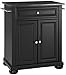 Crosley Furniture Alexandria Cuisine Kitchen Island with Solid Black Granite Top - Black