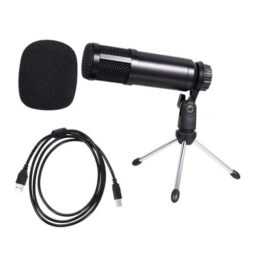 Microphone à condensateur USB avec trépied complet pour enregistrement PC