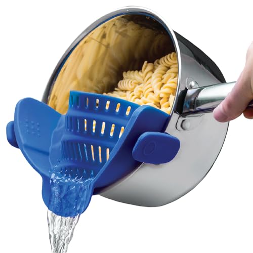 Kitchen Gizmo Snap N' Strain - Silicone Clip-On Strainer for Pots...