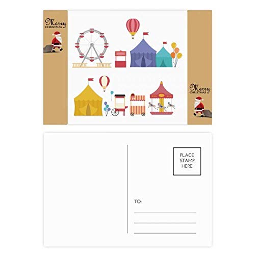 Cartes postales Père Noël Amusement Park papeterie multicolore pour correspondance de Noël