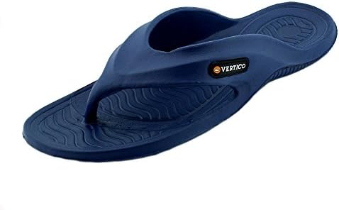 Vertico - Rubber Shower Flip Flops | Quick Dry, Lightweight Protection Sandals - Blue (10 US)