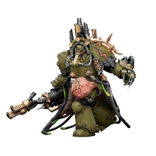 Image of JOYTOY Warhammer 40K 1 /18 Scale Action Figure Death Guard Lord of Virulence with Power Fist and Twin Plague Spewer - Articulated Figurine for Collection & Gifts - JT02908