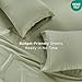 Threadmill Cotton Queen Sheet Set | 100% Cotton Sheets for Queen Size Bed | Solid Sateen Queen Bed Sheets Set with 16” Deep Pocket | Soft Breathable 4-Piece Cooling Bedding Sheet Set | Sage Green