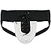 iiniim Mens Sexy Lace Up Lacing Sports Underwear Jockstrap G-String Clubwear White M