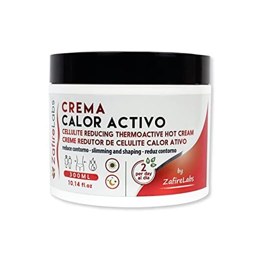 Zafire Crema efecto calor quema grasa. Gel reductor abdominal termoactivo Reduce el contorno y elimina la piel de naranja, con Guaraná y Centella Asiática, 300 ml