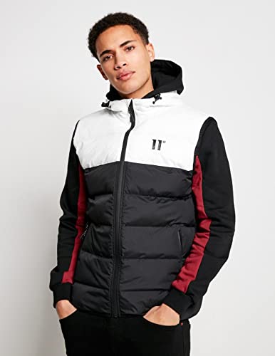 ELEVEN DEGREES Chaleco PANELED BLOCK PUFFER - Negro / Blanco (L)