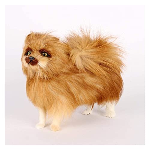 Figurine Chien Loulou de Poméranie pour Décoration de Table de Bureau et Salon