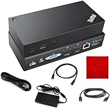 40A90090US Lenovo Docking Station USB C Bundle - 1 Year Warranty - Lenovo Dock Station with 90W AC Adapter, DisplayPort & USB-C Cable - Lenovo Thinkpad Docking Station (Renewed)