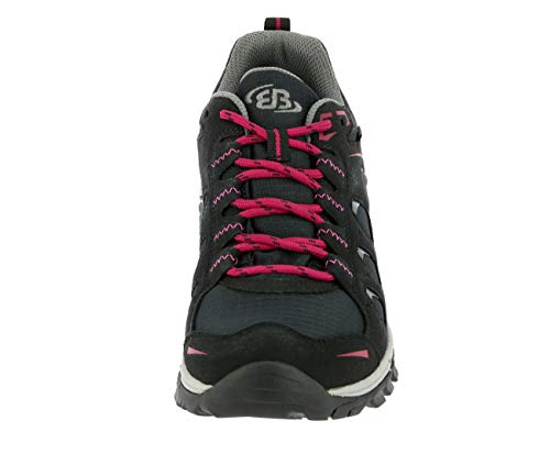 Brütting MOUNT FRAKES LOW Damen Trekking- & Wanderhalbschuhe, Schwarz/ Pink, 38 EU