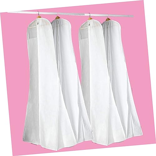1pc White Wedding Dress Storage Bag Nonwoven Garment Cover for Bridal Gown Breathable Dust for Wedding Day and Photography2