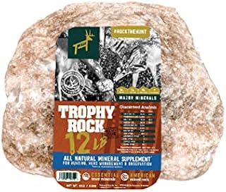 TROPHY ROCK Redmond All-Natural Mineral Rock/Salt Lick, Attract Deer and Big Game 12 pounds