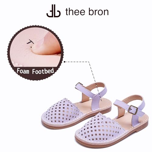 Image of THEE BRON Toddler Girls Espadrilles Sandals Hollow Out Rustic Dress Shoes