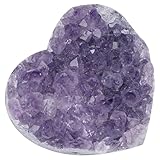 HOODANCOS Decorazione a Forma di Cuore in Ametista Naturale Cristallo di Pietra per Arredamento Casa Elegante e Centrotavola Moderno su Tavolo e Soggiorno