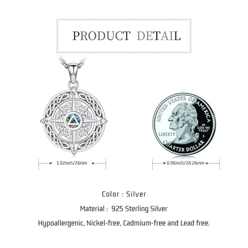 Sobriety Gifts 925 Sterling Silver AA Sobriety Pendant Necklace Alcoholics Anonymous Jewelry Sober Gifts for Men Women4