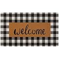 UINI Welcome Mat Outdoor Indoor Door Mats, Heavy Duty Buffalo Plaid Welcome Front Door Mat, Non Slip Durable Entrance Rugs for Outside Entry, Porch, Resist Dirt, 17"x 30"