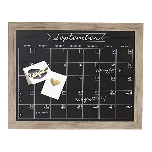 Designovationbeatriceframedmagneticchalkboardmonthlycalendar23x29rusticbrown  Urban Country Home Decor Designovation beatrice framed magnetic chalkboard monthly calendar 23×29 rustic brown  urban country home decor