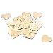 RERIVER 2-Inch Wooden Heart Blank Unfinished Wood Slices Discs Cutout Pieces DIY Crafts Projects(50Pcs)