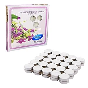 PROSPERRO LUMO Paraffin Wax Candles, Set Of 50, Unscented