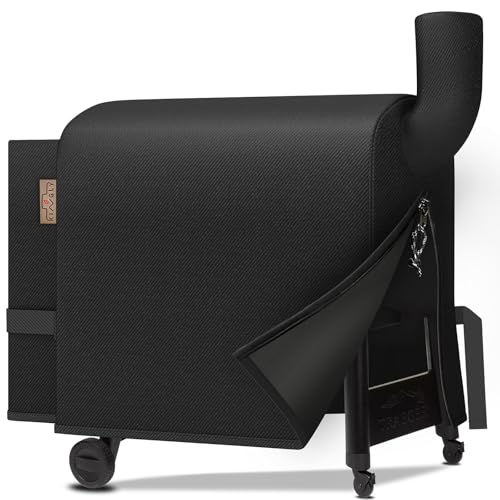 Pellet Grill Cover for Traeger Pro 34/780 Series,1000D Heavy Duty Rip-Proof Material Smoker Cover,Waterproof UV and Fade Resistant Grill Cover with Straps & Zippers for Traeger Texas 34,Z Grills 700