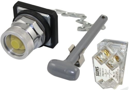 SUNS PBM30-BG-P1 30mm Emergency Break Glass Safety Switch 1NO 1NC