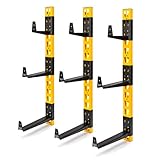 DEWALT 3-Piece Wall Mount Cantilever Wood and Lumber Storage Rack for Workshop Shelving, Multi-Depth Storage, Supports a Total of 273 lbs.