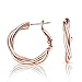 KUNLUN damas chapado en oro pendientes de aro configurado con plata esterlina 925 pines del oído (hipoalergénico) adecuado para las niñas damas o regalos conmemorativos