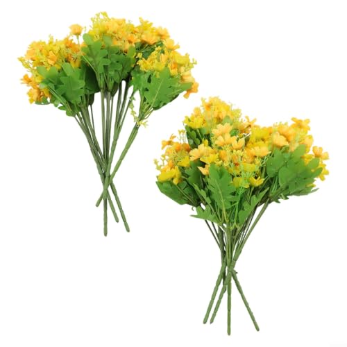 Ramo de flores artificiales moradas de seda con 28 cabezas para decoración 4