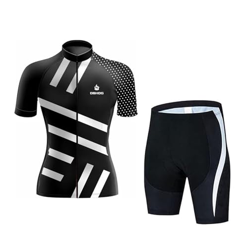 Damen Kurzarm Radtrikot Set Atmungsaktive Jersey Bike Shorts mit 9D Gepolstert Radbekleidung Set für Frauen, Fahrradtrikot (TYPE-2,M) Damen Kurzarm Radtrikot Set Atmungsaktive Jersey Bike Shorts mit 9D Gepolstert Radbekleidung Set für Frauen, Fahrradtrikot (TYPE-2,M)