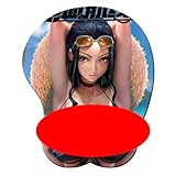 Anime Gaming Sexy Robin Mousepad 3D Wrist Rest Desk Mat Cartoon Bikini Mouse Pad Soft Silicon Gel Mouse Mat Anti-Slip Office Mat Desk Pad with Wrist Support