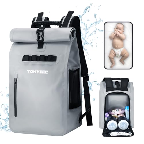 Tonyeee Wasserdicht Wickelrucksack, Lässige...