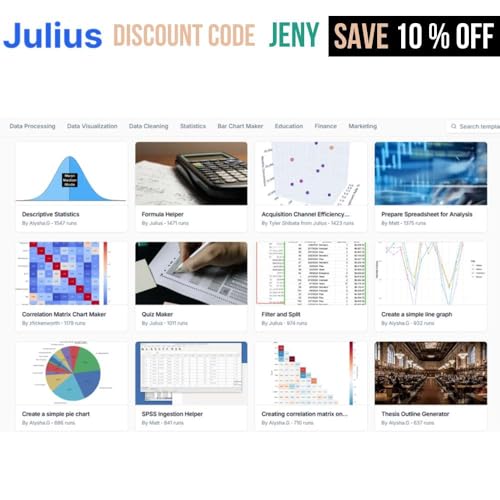 Julius ai Promo Code JENY - 10% off on the first payment