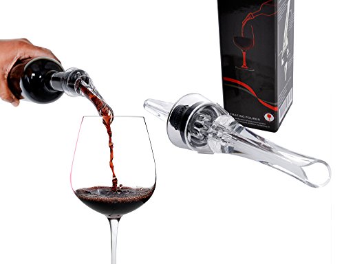 Katzone Wine Aerator Pourer & Decanter Spout - Premium Quality Red Wine Decanter - Drip Free Diffuser