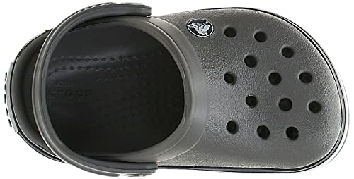 Crocs Crocband Sandália, Meninos e Meninas, Cinza (Smoke/Navy), 27
