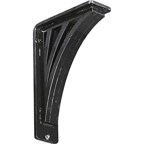 Ekena Millwork BKTM02X05X08TNE 2" W x 5 1/2" D x 8" H Nevio Wrought Iron Bracket (Triple Center Brace)