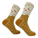 Crazy Dog T-Shirts Women's Ice Cream Cone Socks Funny Cute Sweet Dessert Lovers Footwear