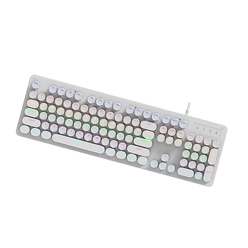 Rebellious Teclado mecánico para juegos, ratón, iluminación LED programable, tecnología de intercambio en caliente, conectividad tipo C, teclas ABS, retroiluminación LED, teclado para juegos