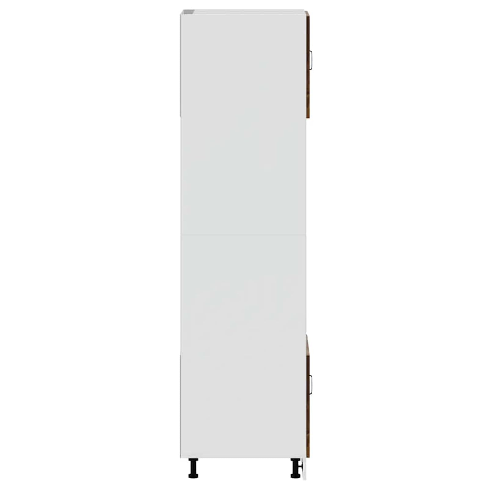 Gecheer Herdumbauschrank, Stauraum für Backofen Mikrowelle, verstellbare Füße, Holzwerkstoff, Räuchereiche, Lucca, 60 x 57 x 207 cm, für Küche Einbauherd