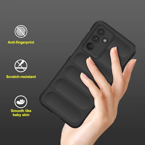 Image of amazon basics Back Case Cover for Samsung Galaxy M36 5G | Compatible for Samsung Galaxy M36 5G Back Cover | Liquid Silicon Magic Case with Camera Protection | Black