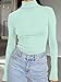 Trendy Queen Women's Turtleneck Long Sleeve Shirts Spring Fashion BasicThermal Underwear Tops Winter Clothes 2026 Sage M