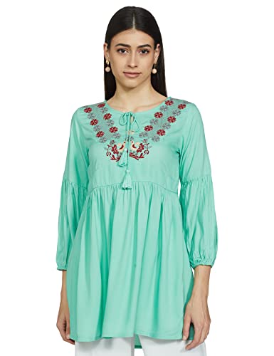 Image of Amazon Brand - Myx Women's Rayon Anarkali Kurta