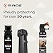 Mace Pepper Spray - Triple Action Pepper Spray Police Model, 3-in-1 Formula (OC, Tear Gas, UV Dye), 18g, 15 Feet Range, Flip Top Safety Cap, Self Defense Pepper Spray for Women & Men - Black