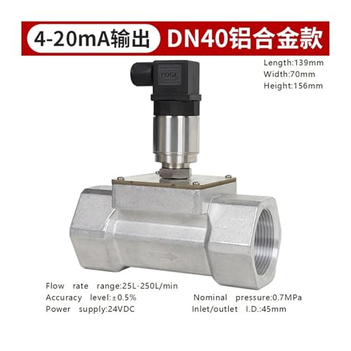 Capteur de débitmètre liquide DN40 en acier inoxydable durable