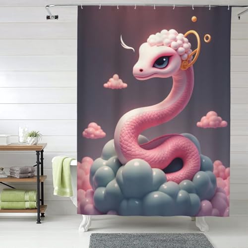 Rideau de douche serpent pour stopper l'eau et éliminer les moisissures - 2
