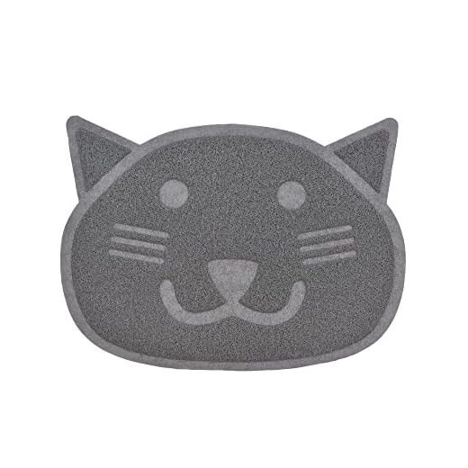 Fresh Step Tapete para caçador de areia cinza em forma de gato - 6 peças PDQ tapete para caçador de areia | tapete para armadilha de areia para gatos | tapete para armadilhas de areia para gatos